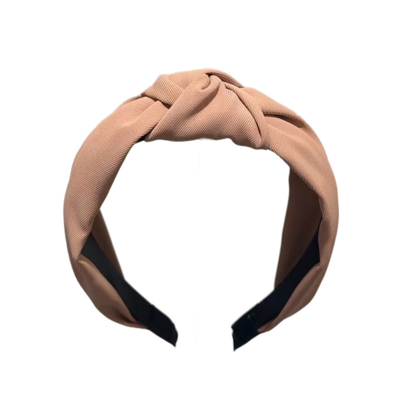 Wholesale Vintage fabric wide brim leopard print headband